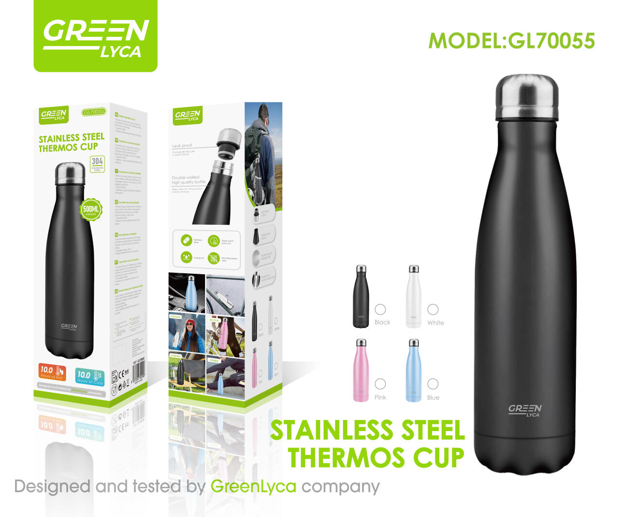 TERMO DE ACERO INOXIDABLE 500 ML